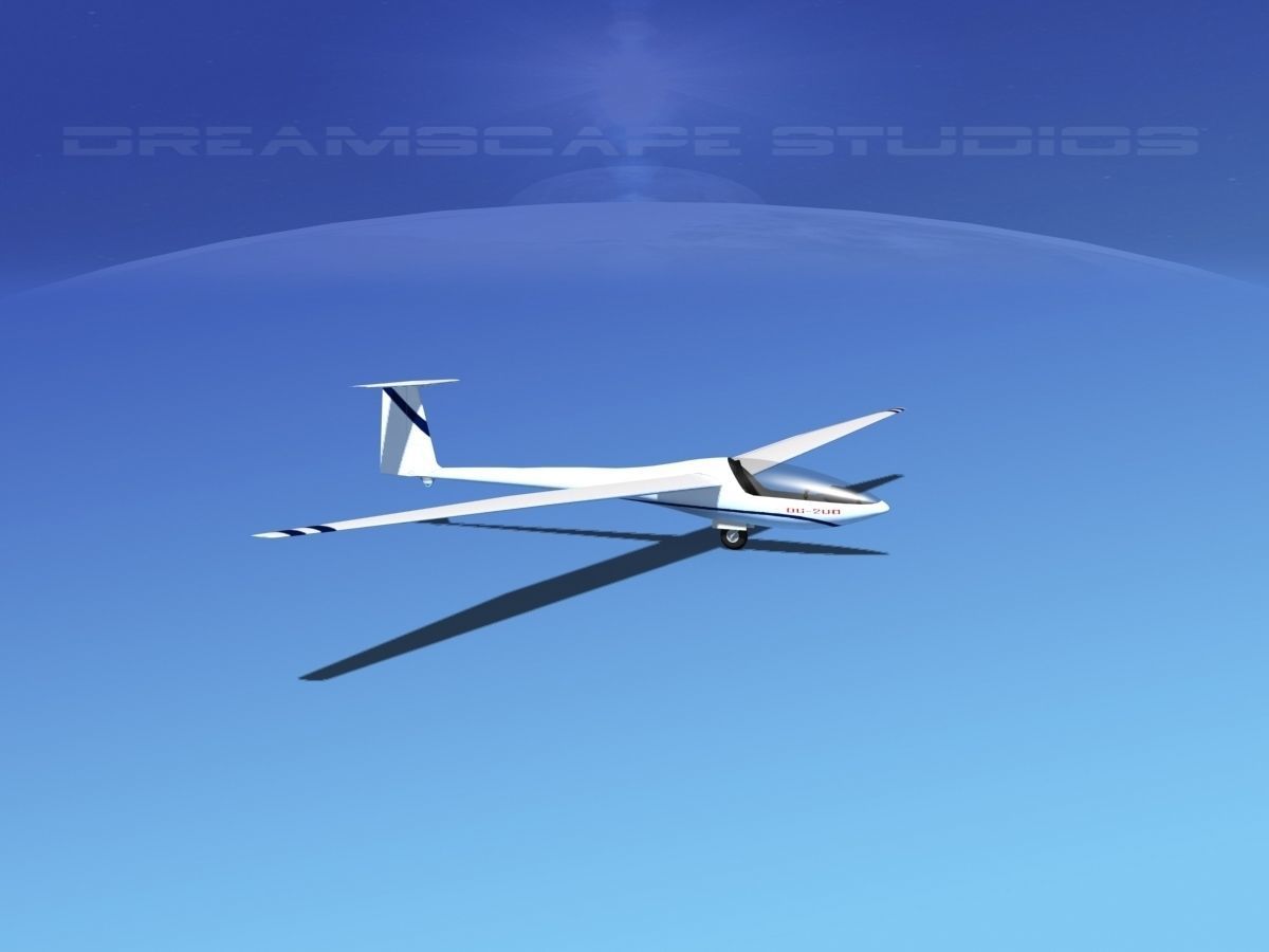 Glaser Dirks DG200 15Mtr Sailplane V08 3D model_2