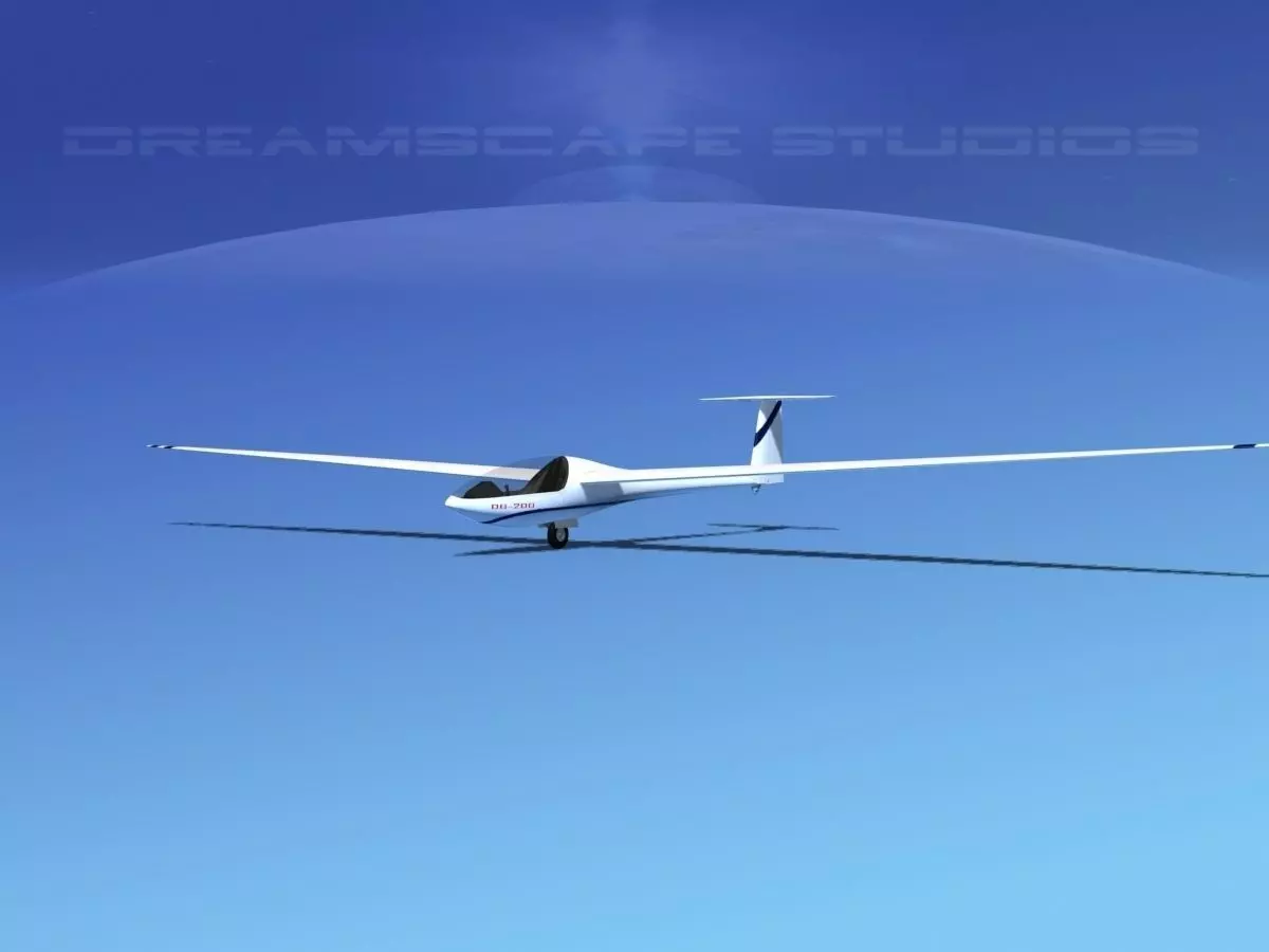 Glaser Dirks DG200 15Mtr Sailplane V08 3D model_0