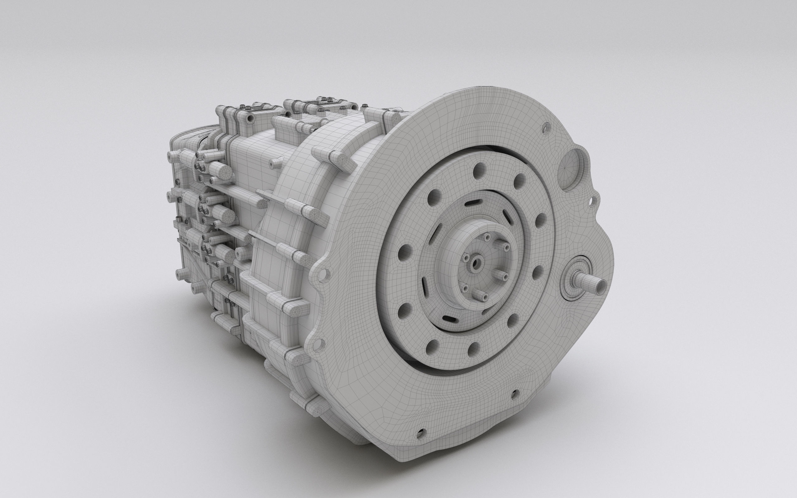 Bugatti W16 Engine - Chiron - Divo Low-poly 3D model_31