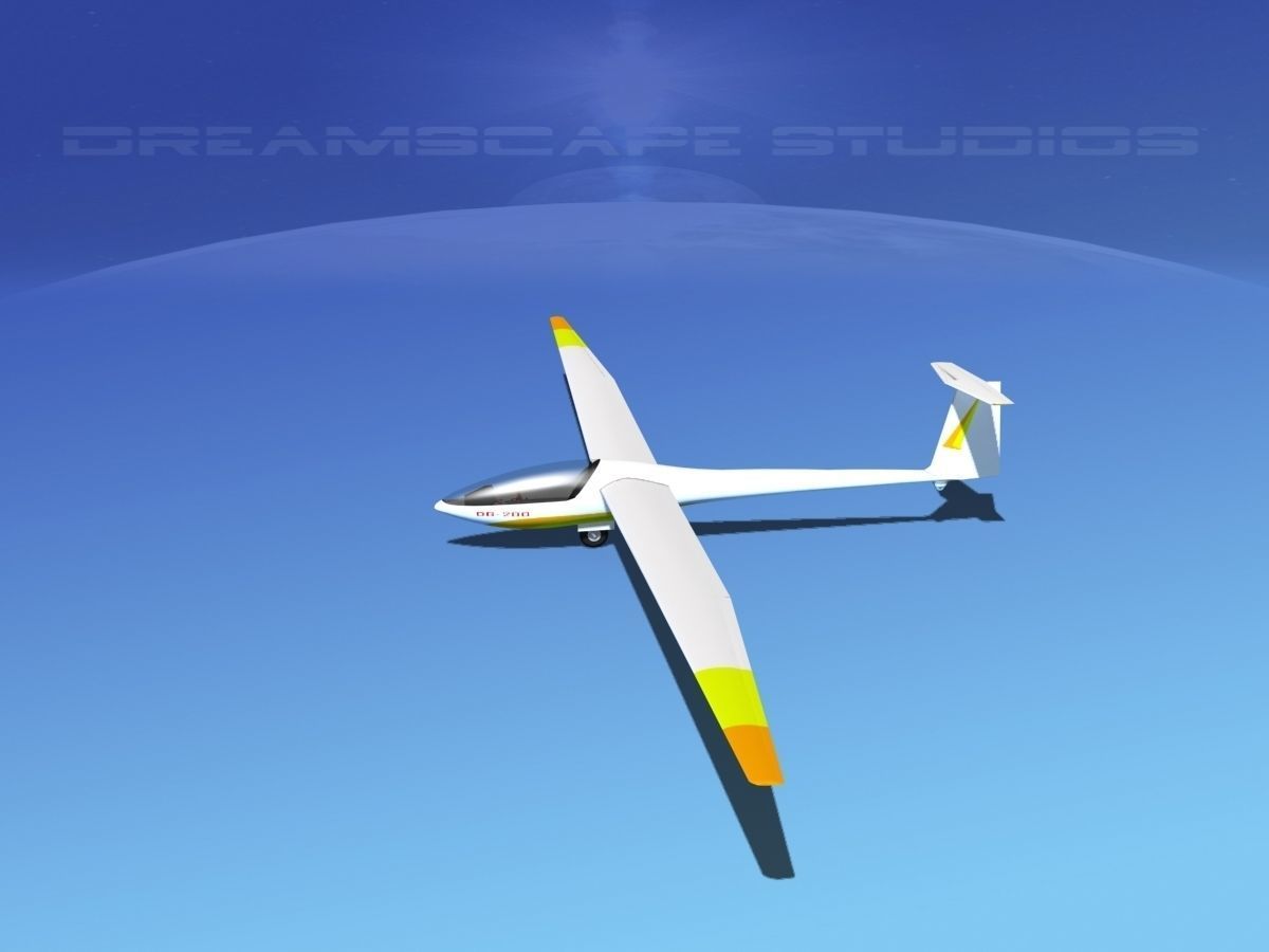 Glaser Dirks DG200 15Mtr Sailplane V10 3D model_8