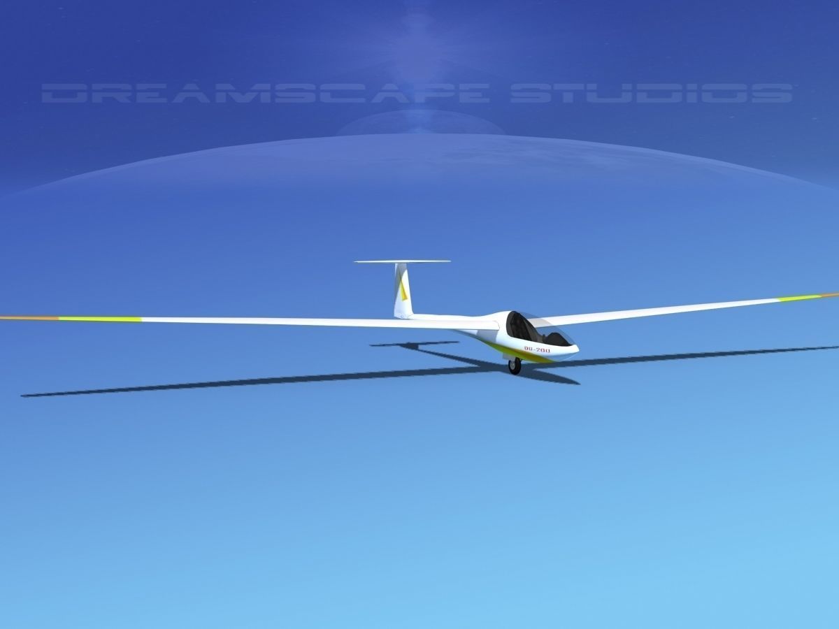 Glaser Dirks DG200 15Mtr Sailplane V10 3D model_1
