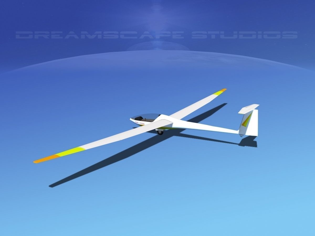 Glaser Dirks DG200 15Mtr Sailplane V10 3D model_7