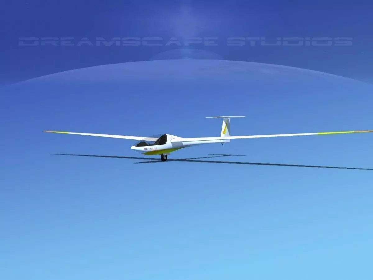 Glaser Dirks DG200 15Mtr Sailplane V10 3D model_0