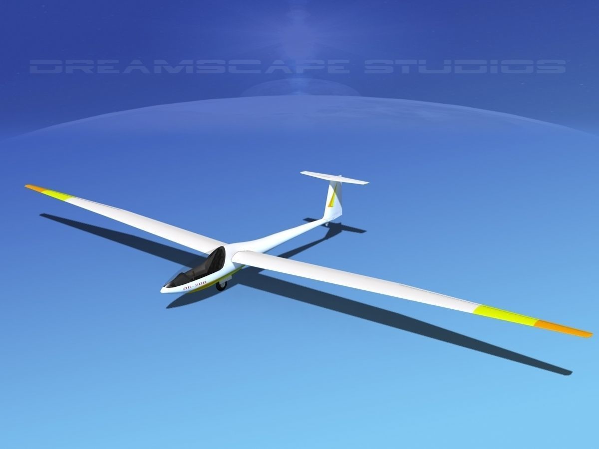Glaser Dirks DG200 15Mtr Sailplane V10 3D model_9