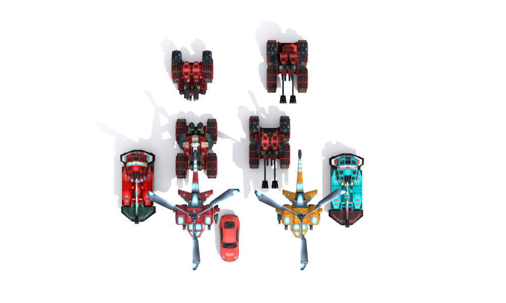 Future weapons collection Low-poly 3D model_12