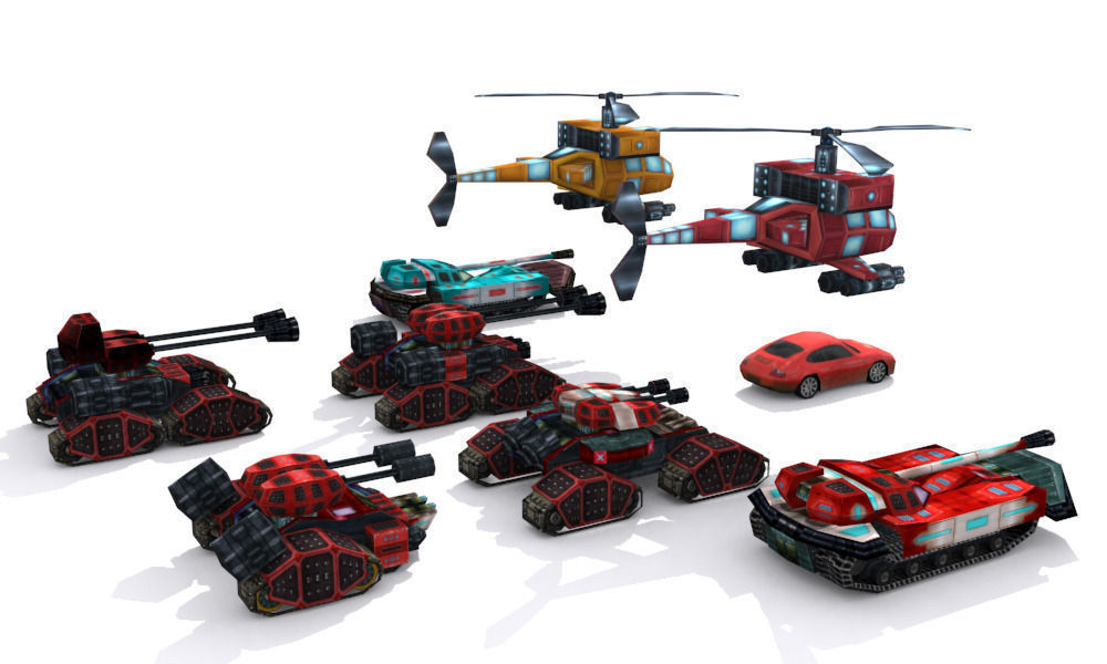 Future weapons collection Low-poly 3D model_8