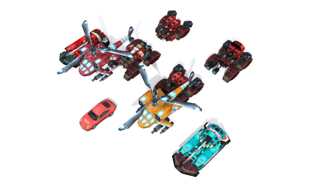 Future weapons collection Low-poly 3D model_6