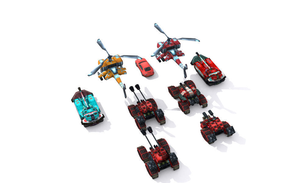 Future weapons collection Low-poly 3D model_5