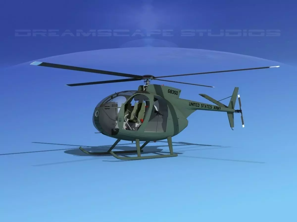 Hughes OH-6 Cayuse V01 3D model