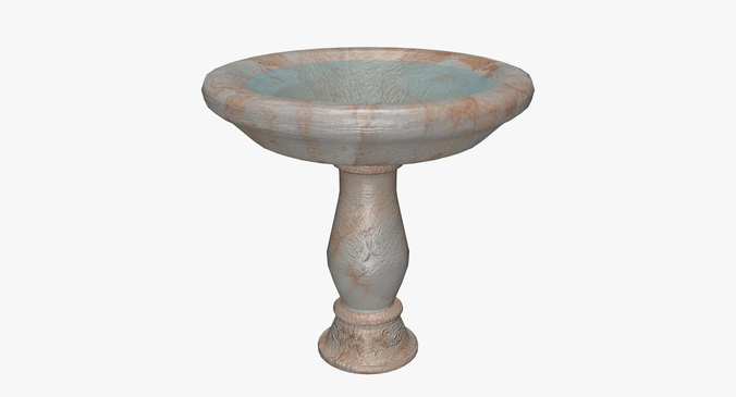 Birdbath wooden pedestal