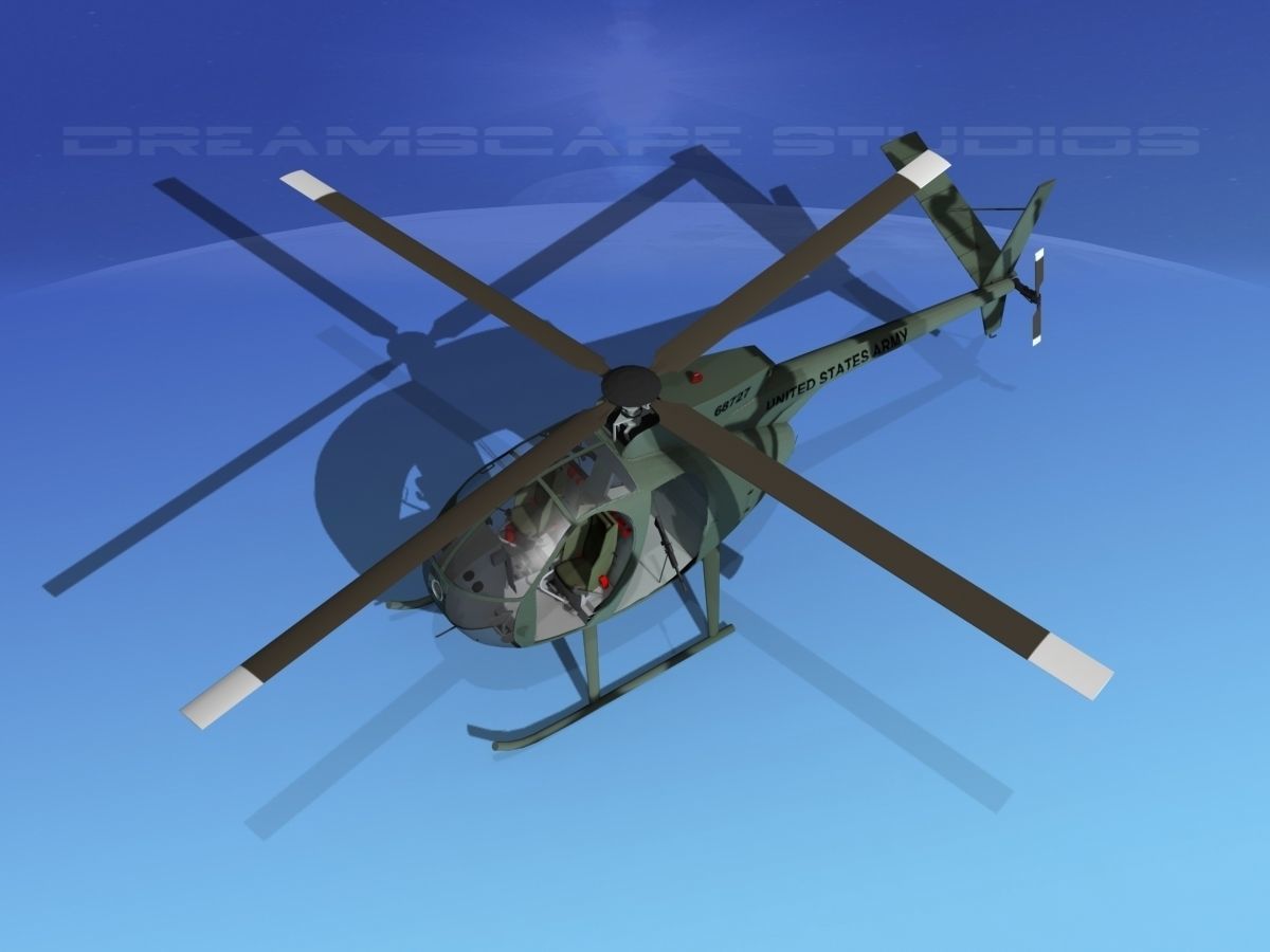 Hughes OH-6 Cayuse V02 3D model_10