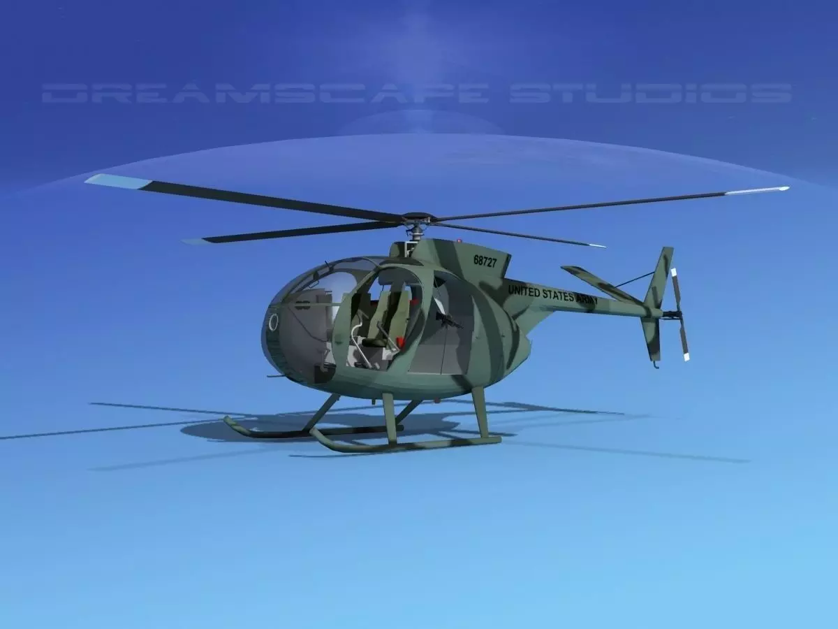 Hughes OH-6 Cayuse V02 3D model_0