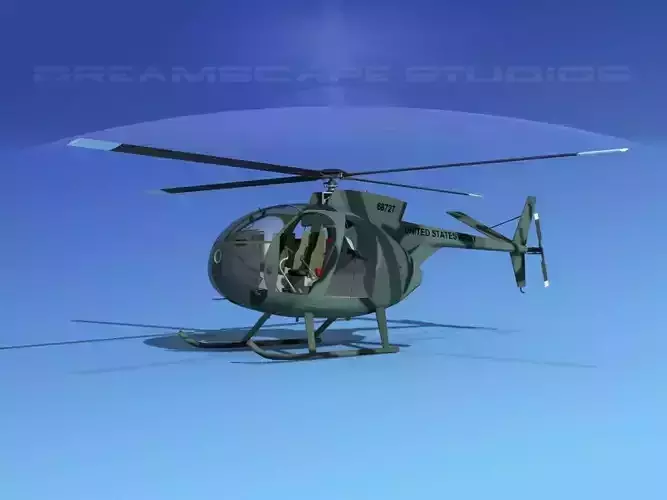 Hughes OH-6 Cayuse V02 3D model