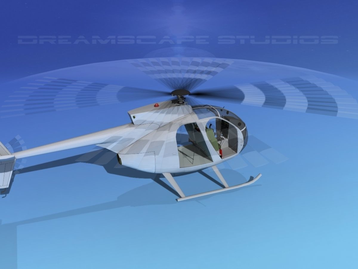 Hughes OH-6 Cayuse V02 3D model_11