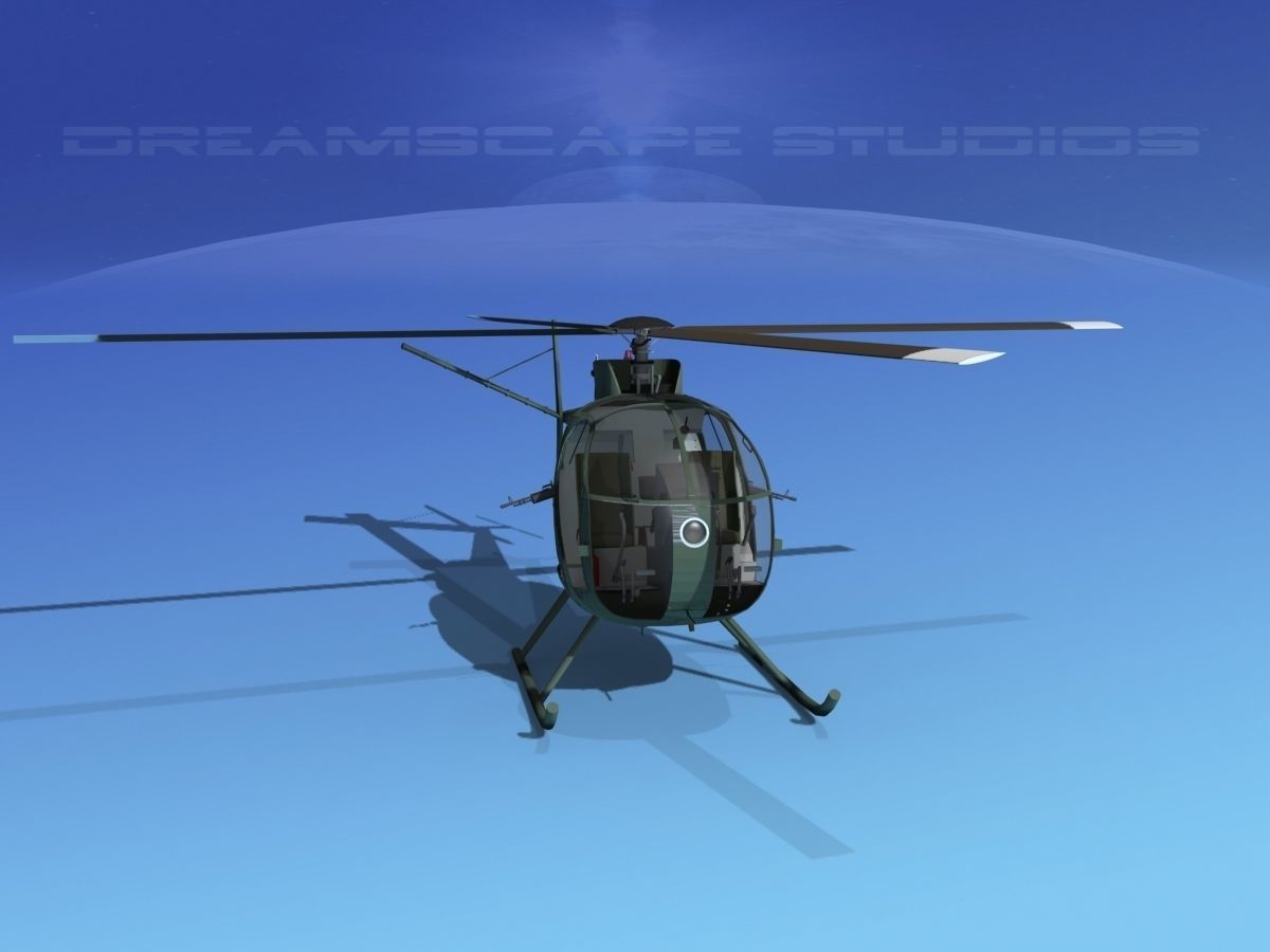 Hughes OH-6 Cayuse V02 3D model_2