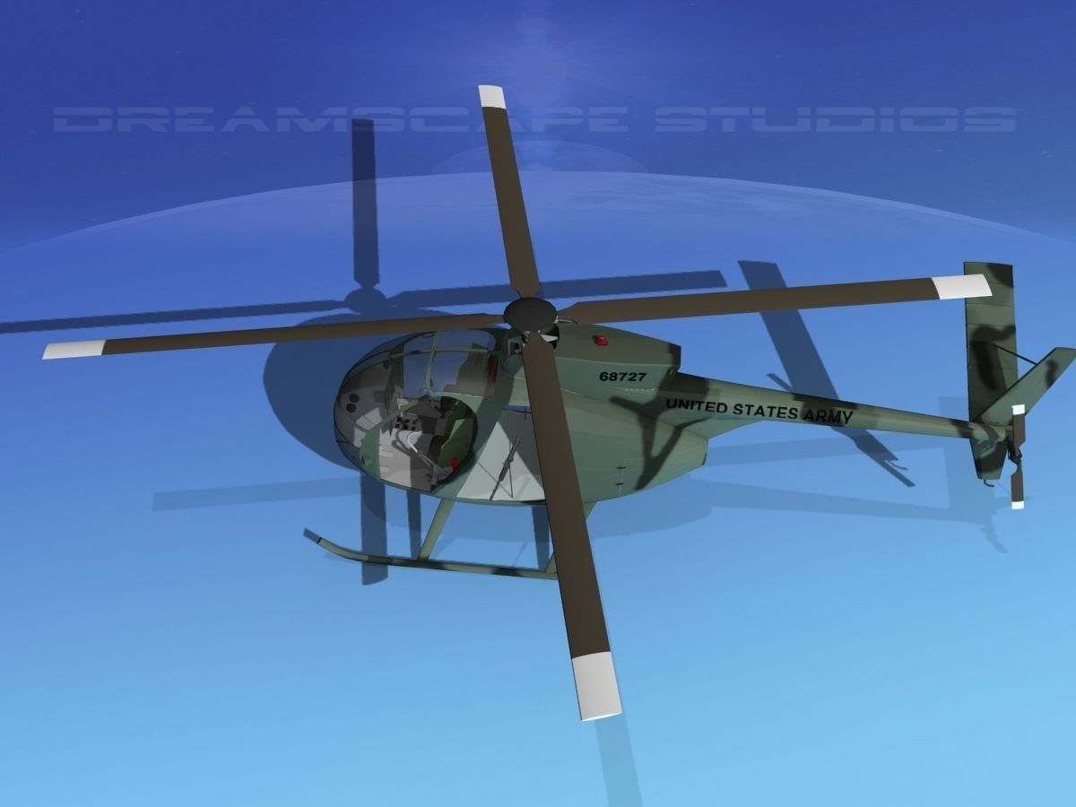 Hughes OH-6 Cayuse V02 3D model_9