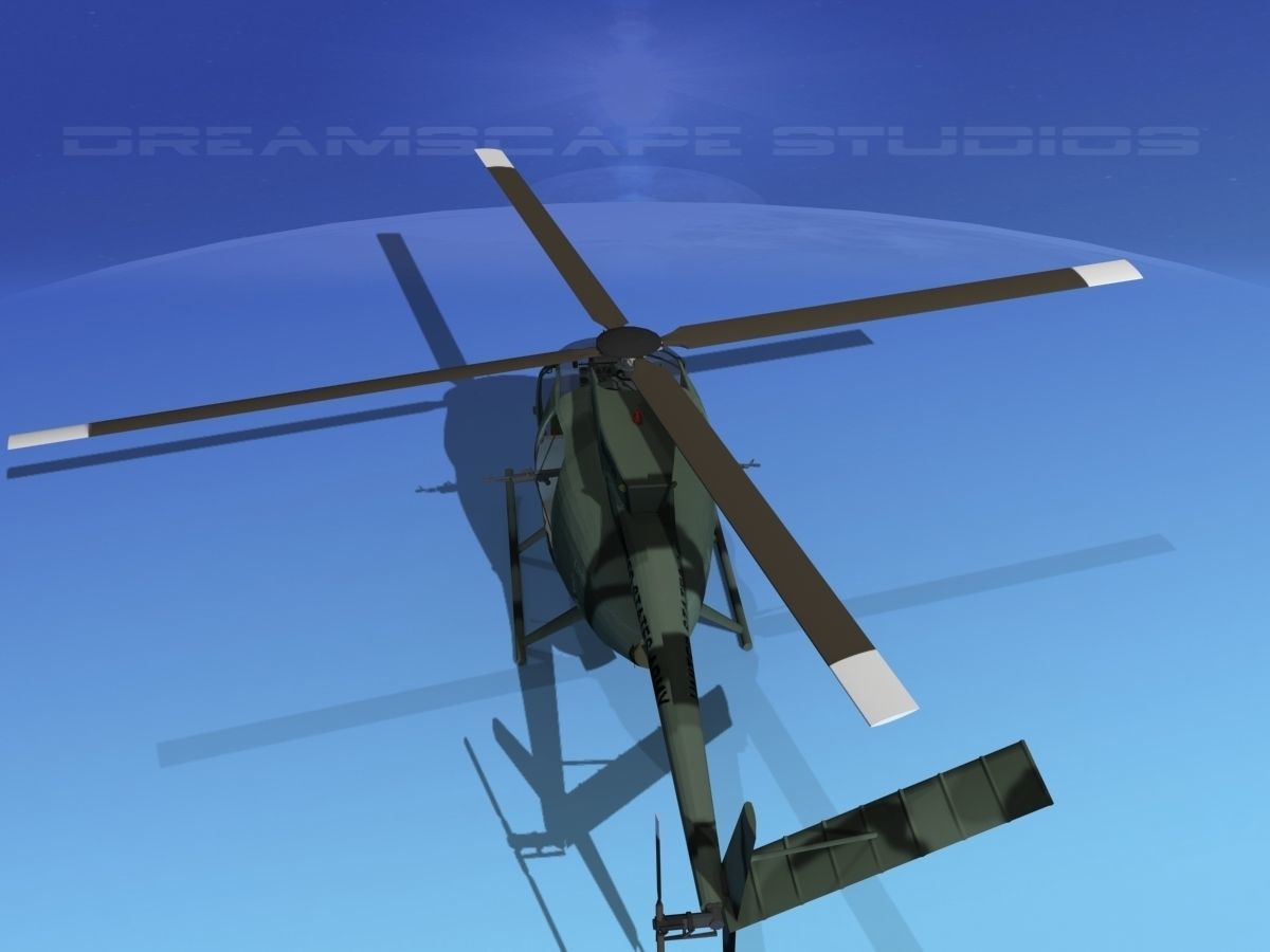 Hughes OH-6 Cayuse V02 3D model_7