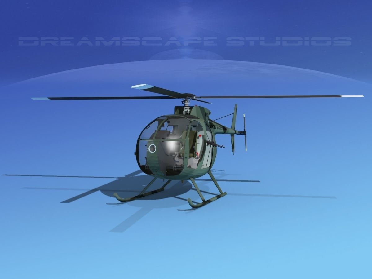 Hughes OH-6 Cayuse V02 3D model_1