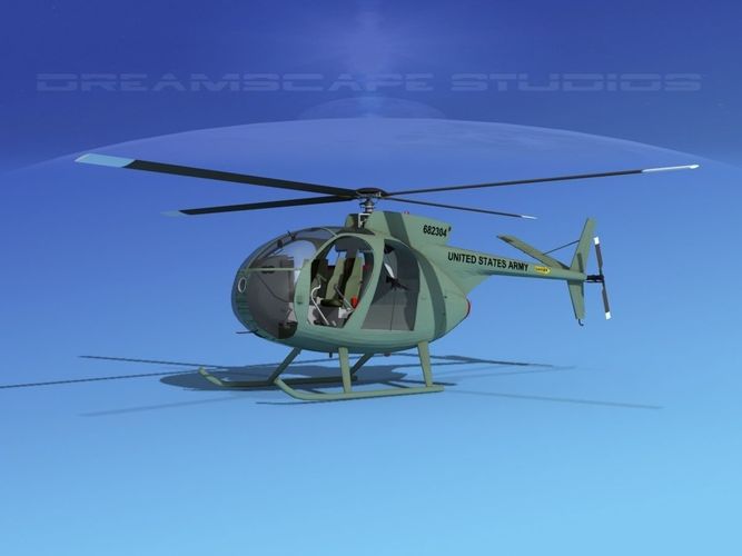 Hughes OH-6 Cayuse V04 3D model