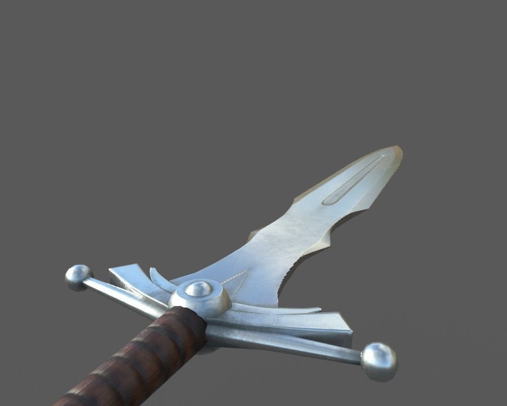 Sword Low-poly 3D model_4