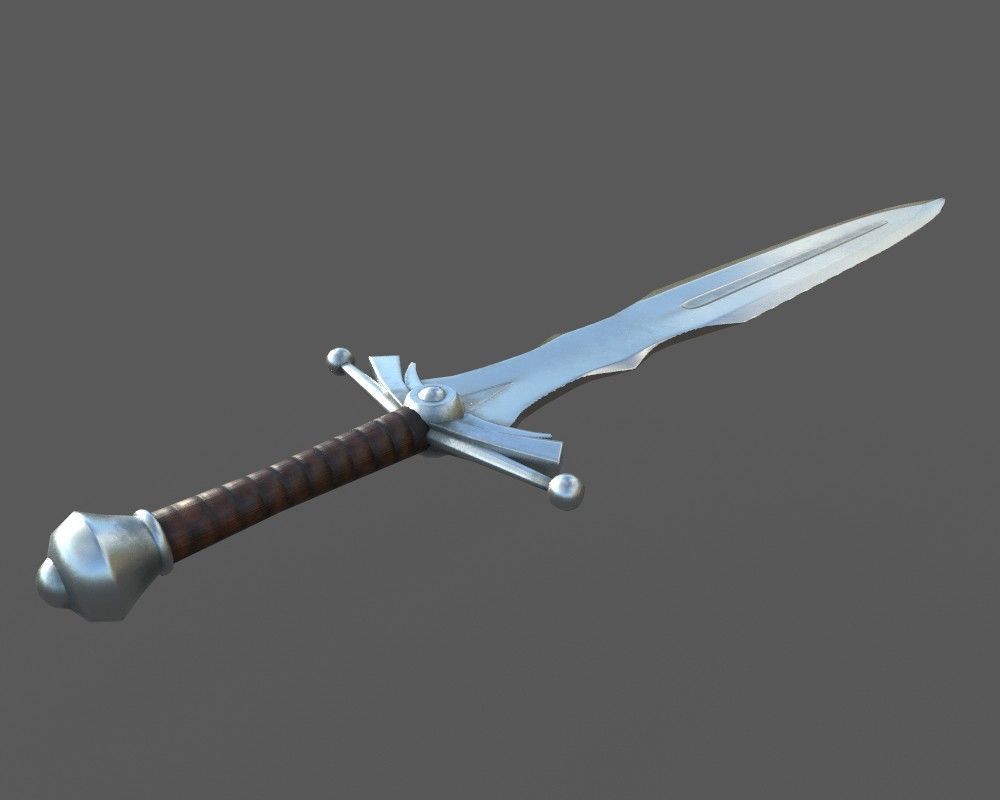 Sword Low-poly 3D model_1