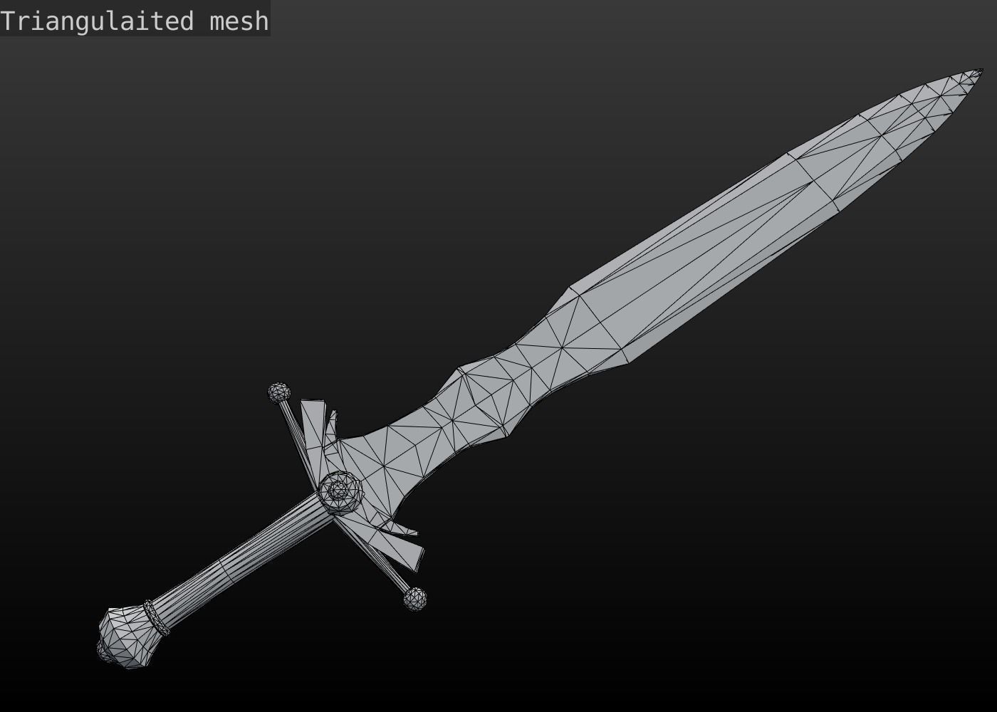 Sword Low-poly 3D model_13