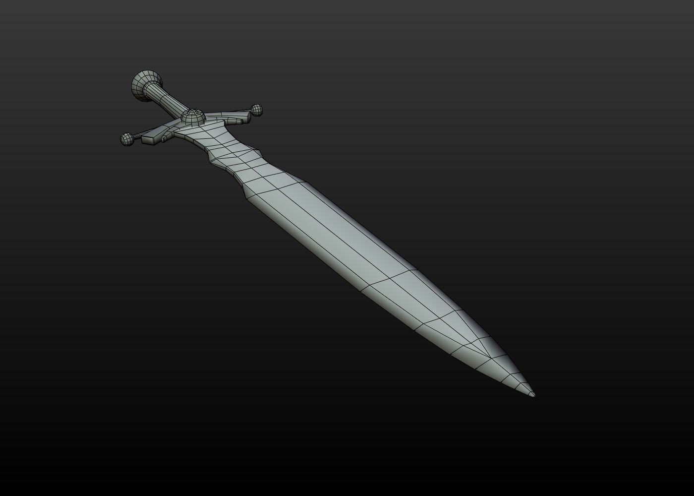 Sword Low-poly 3D model_14