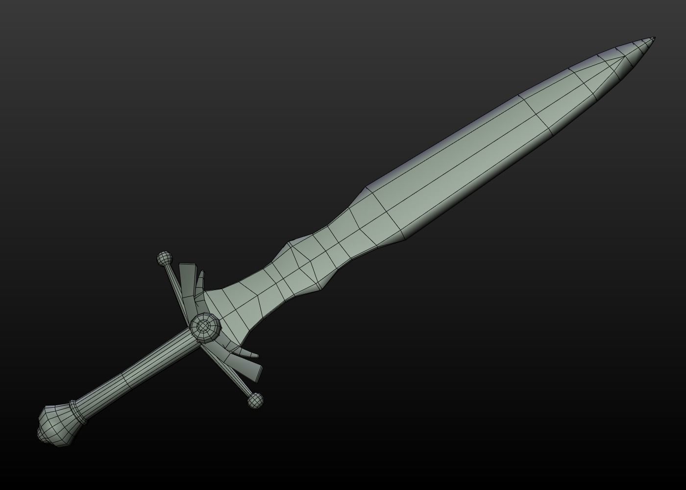 Sword Low-poly 3D model_15