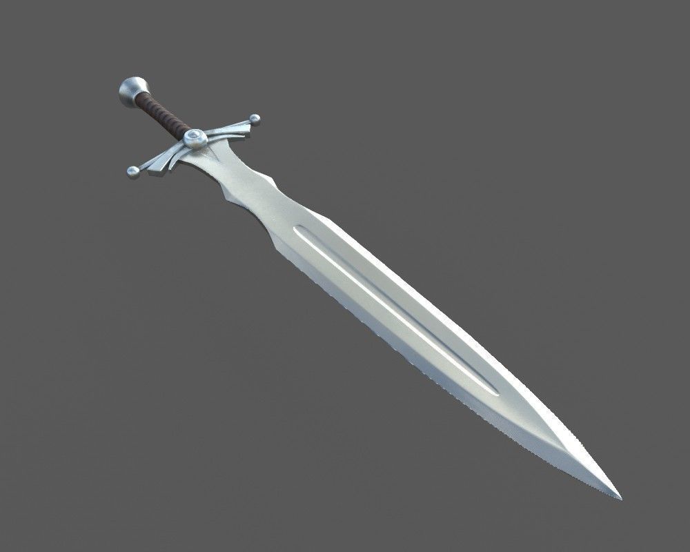 Sword Low-poly 3D model_3