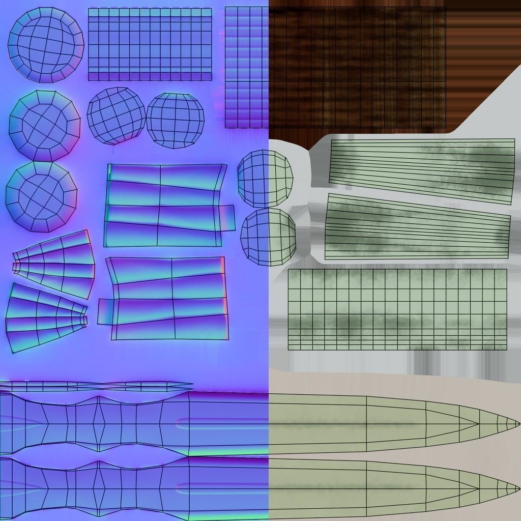 Sword Low-poly 3D model_16
