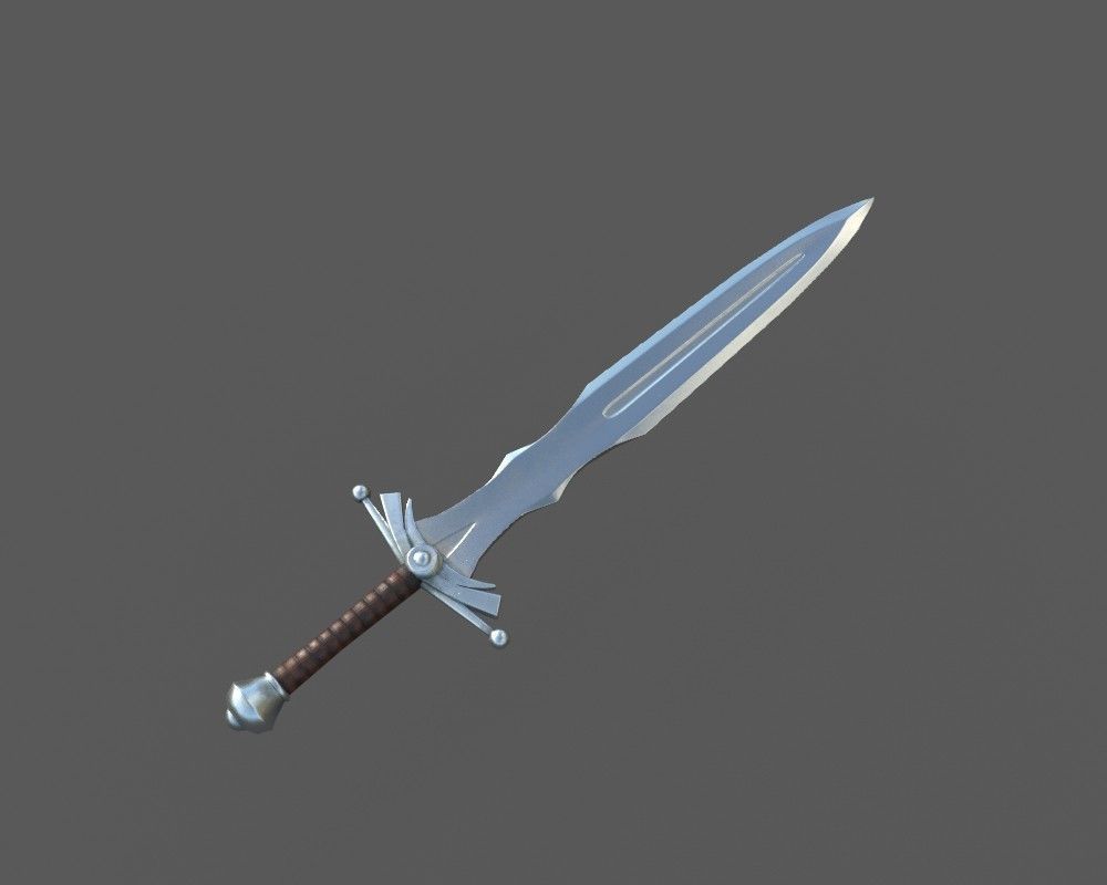 Sword Low-poly 3D model_2