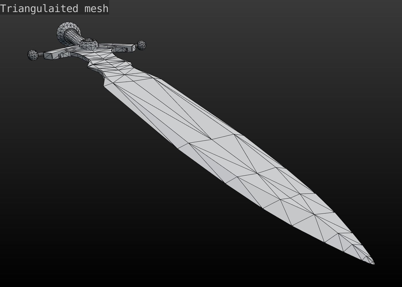 Sword Low-poly 3D model_11