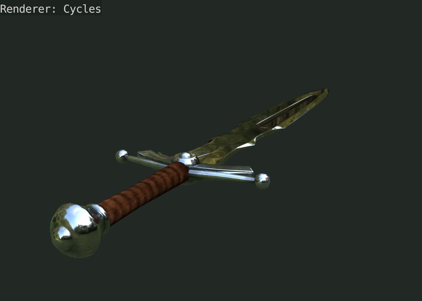 Sword Low-poly 3D model_8