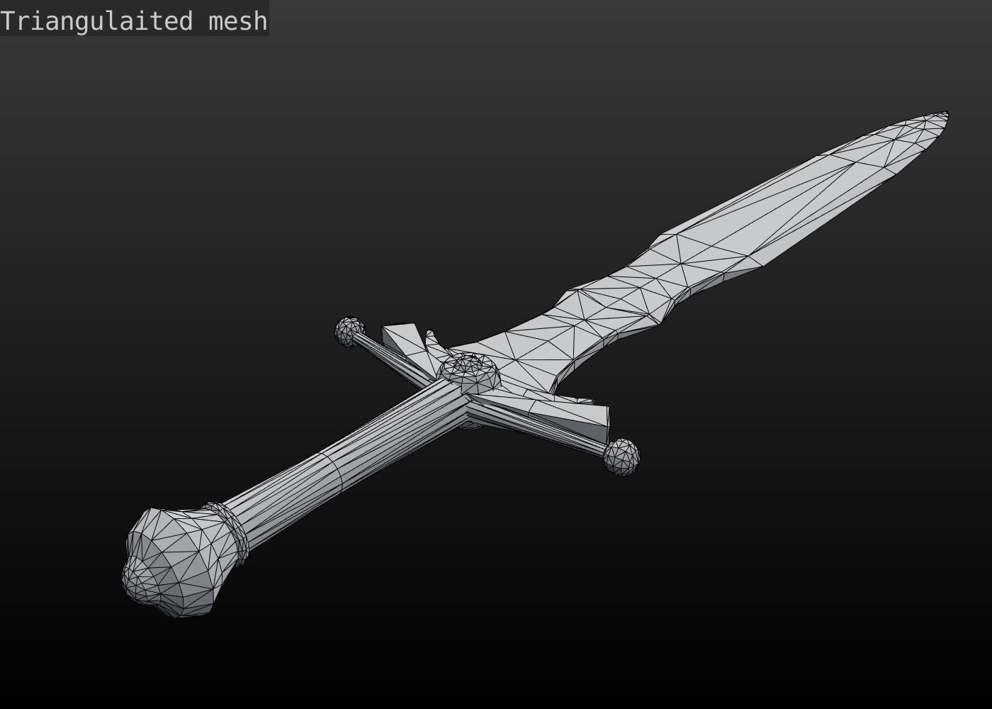 Sword Low-poly 3D model_12