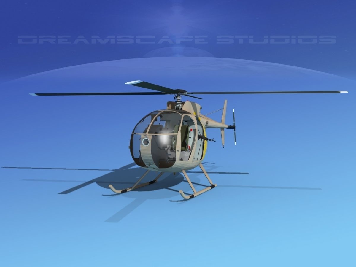 Hughes OH-6 Cayuse V07 3D model_1