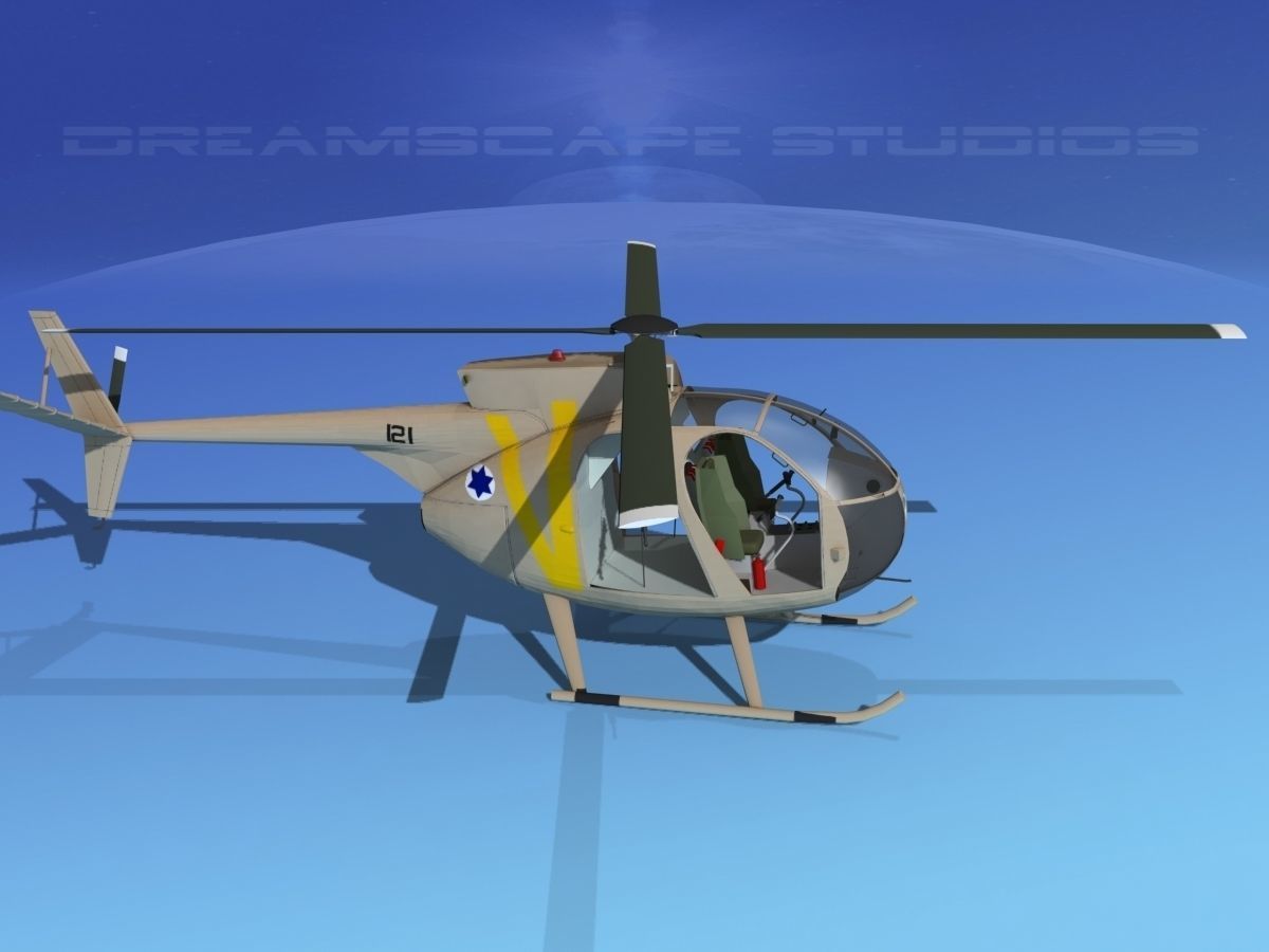 Hughes OH-6 Cayuse V07 3D model_4
