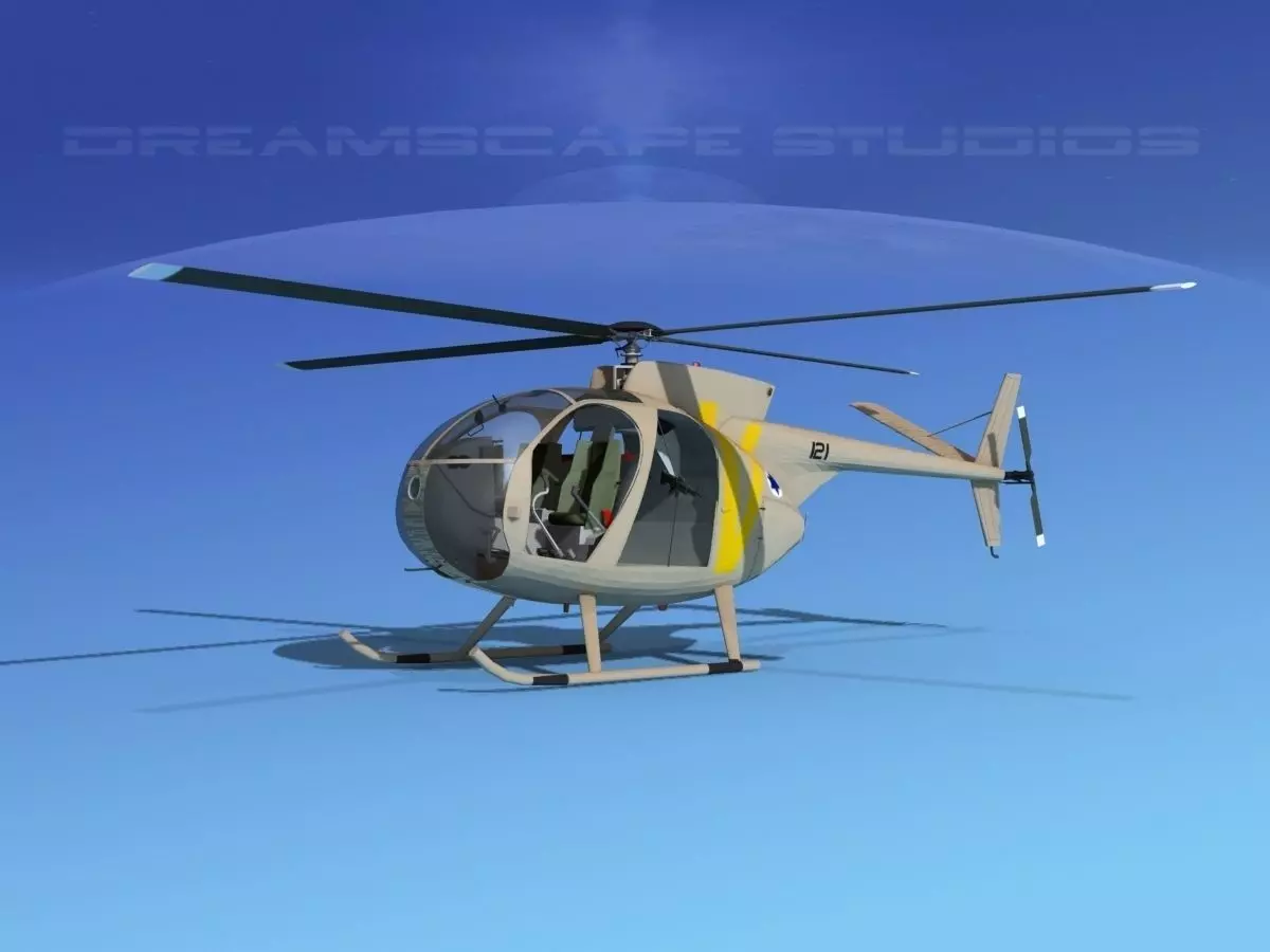 Hughes OH-6 Cayuse V07 3D model_0