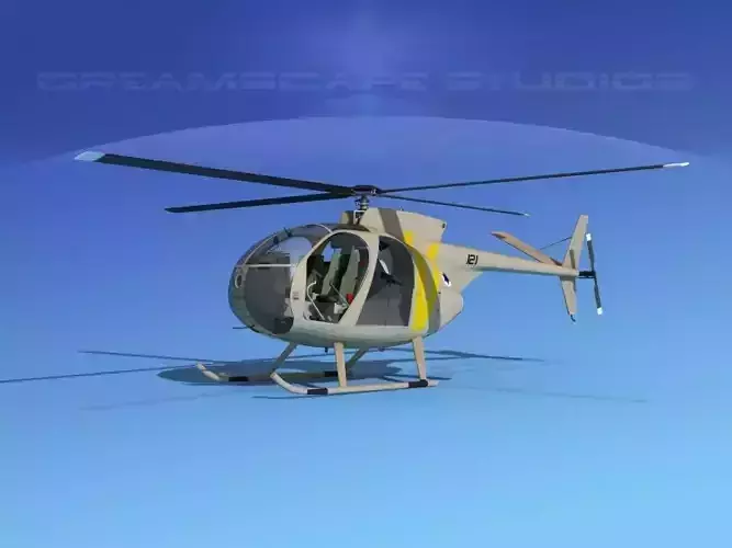 Hughes OH-6 Cayuse V07 3D model