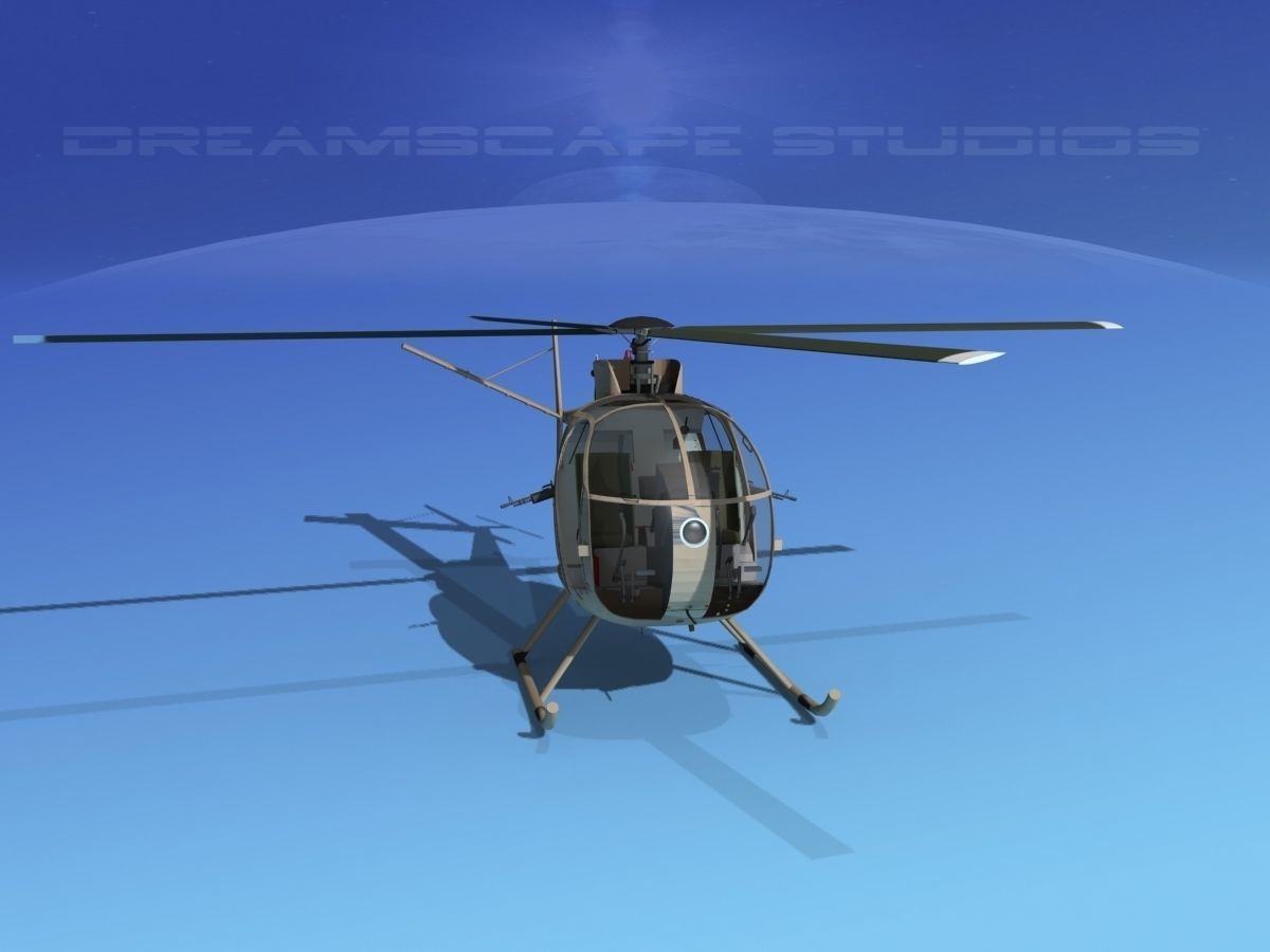 Hughes OH-6 Cayuse V07 3D model_2