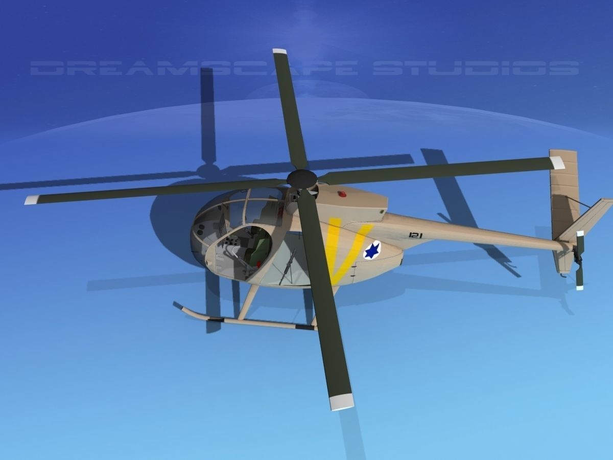 Hughes OH-6 Cayuse V07 3D model_9