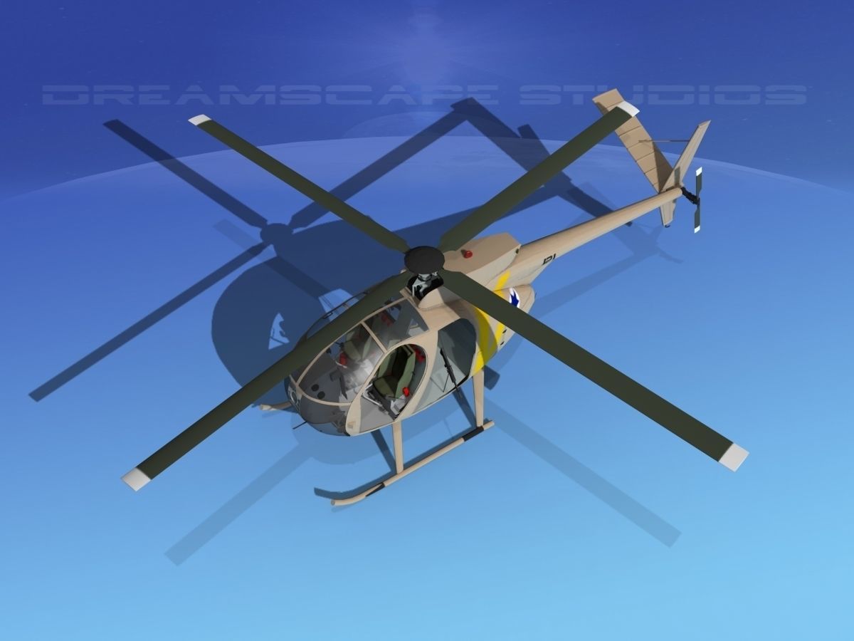 Hughes OH-6 Cayuse V07 3D model_10