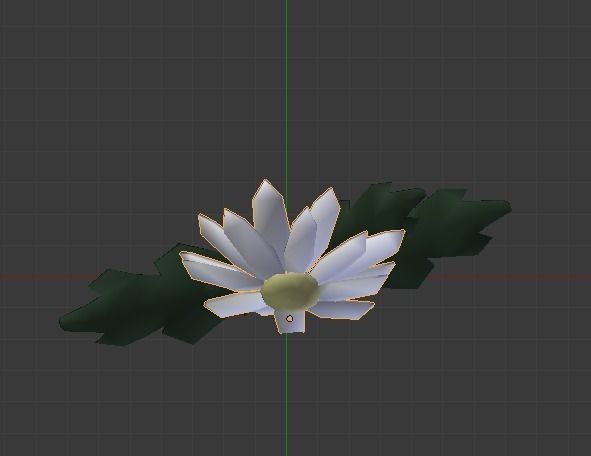 Chamomile lowpoly daisy Low-poly 3D model_8