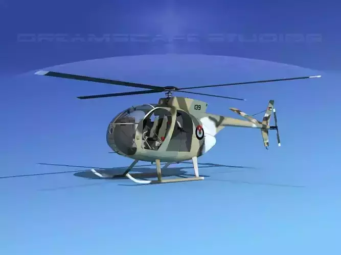Hughes OH-6 Cayuse V09 3D model
