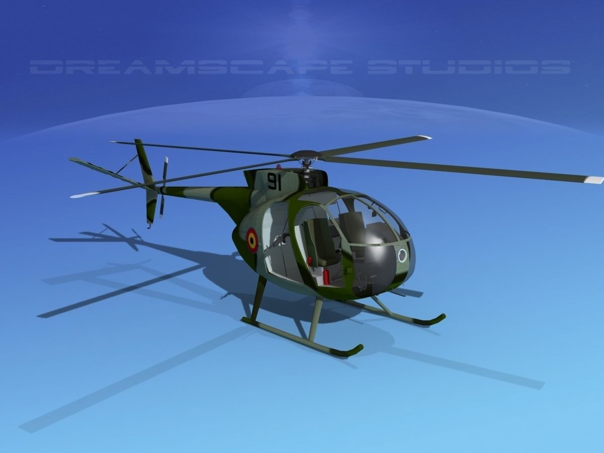 Hughes OH-6 Cayuse V10 3D model_3