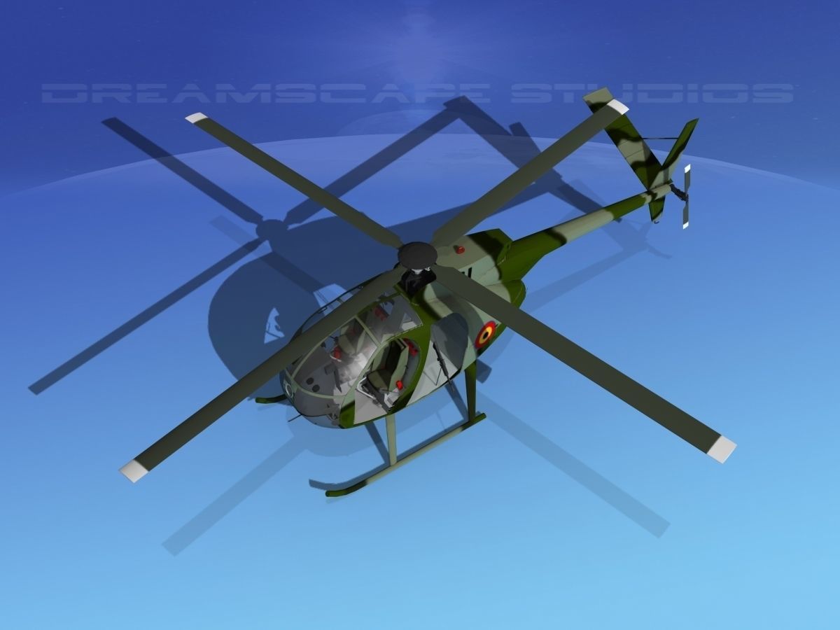 Hughes OH-6 Cayuse V10 3D model_10