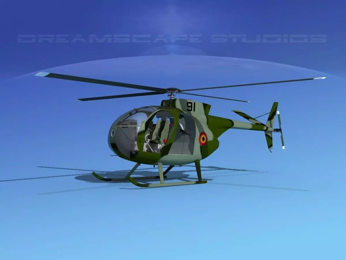 Hughes OH-6 Cayuse V10 3D model_0