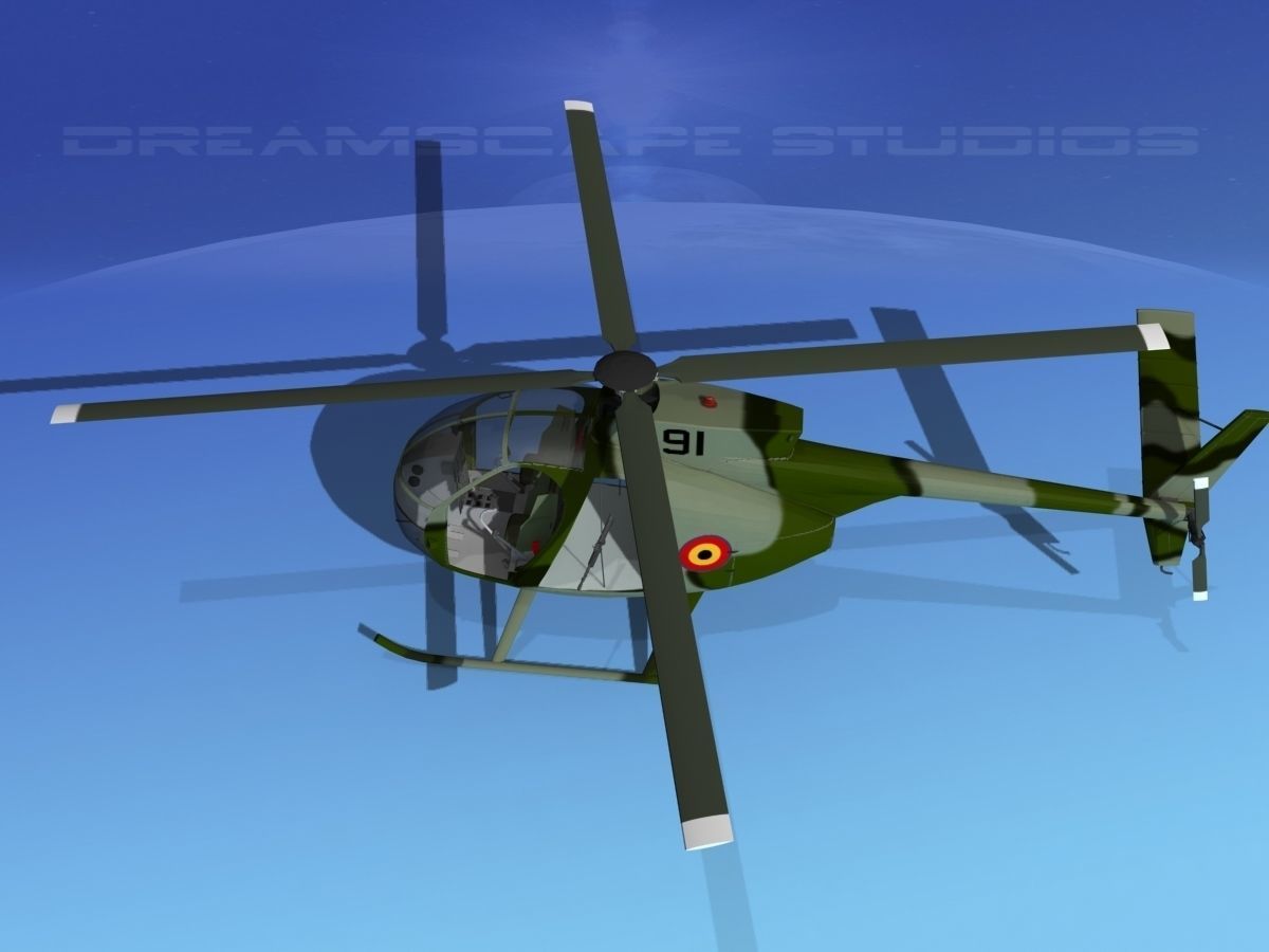 Hughes OH-6 Cayuse V10 3D model_9