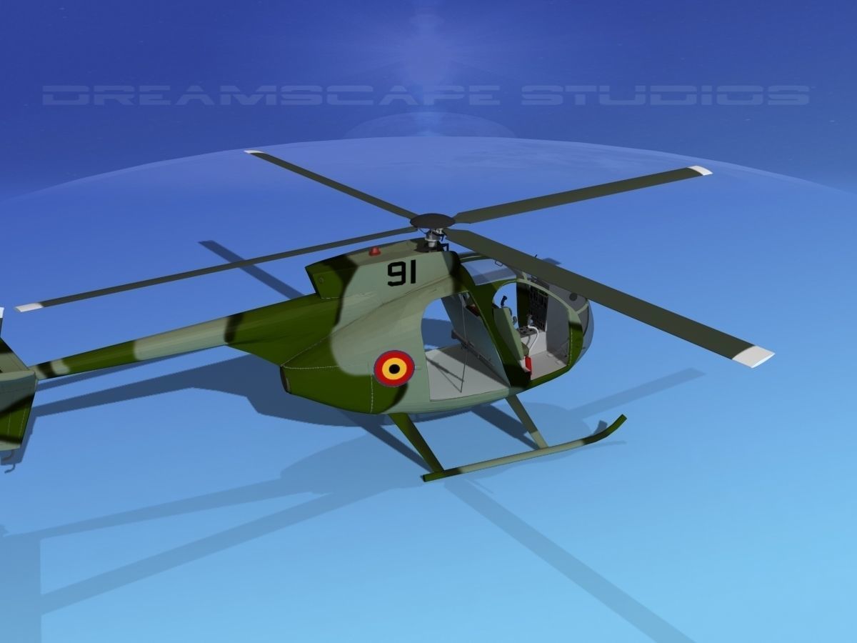 Hughes OH-6 Cayuse V10 3D model_5