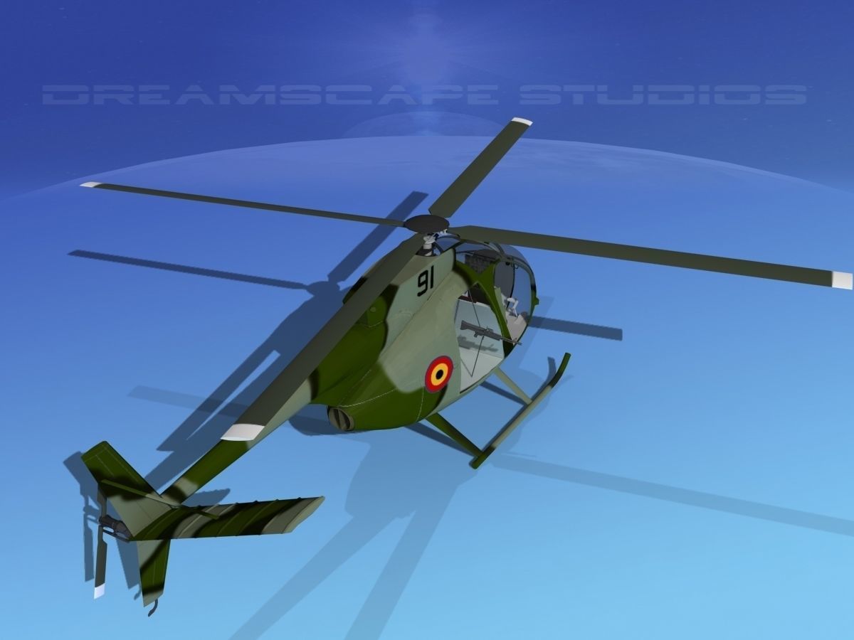 Hughes OH-6 Cayuse V10 3D model_6