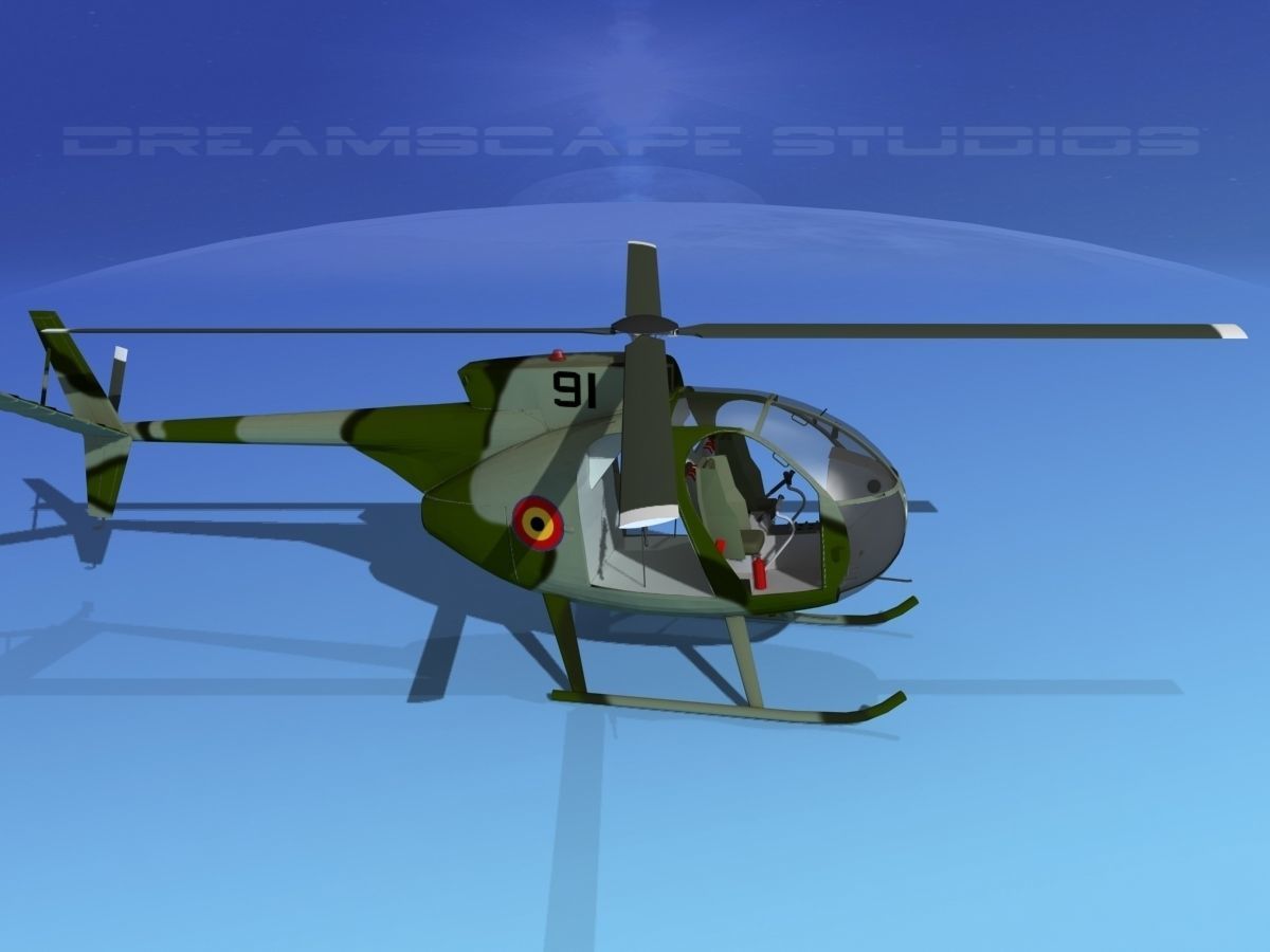 Hughes OH-6 Cayuse V10 3D model_4